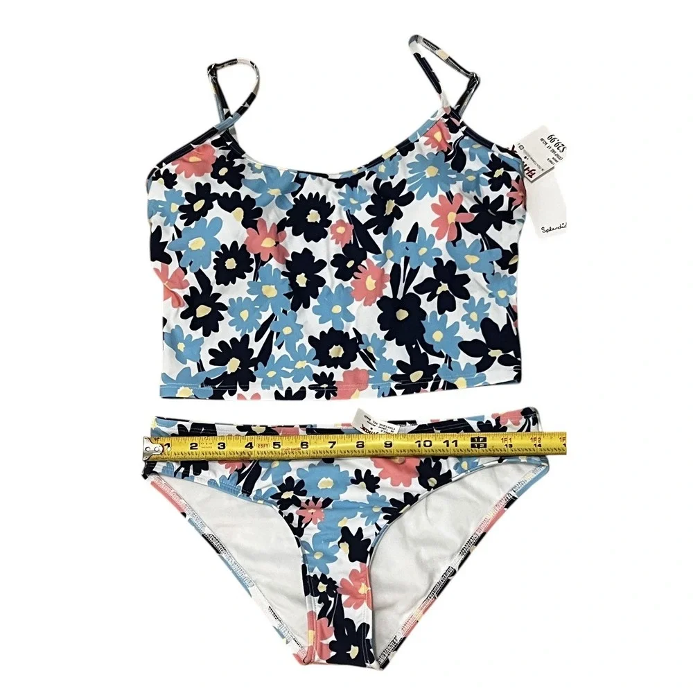 NWT SPLENDID 2 Piece Woman's Room To Bloom Hileg Set Sz M‎ Blue Sz M -#SP82261M
